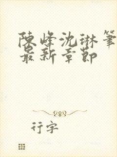 陈峰沈琳笔趣阁最新章节