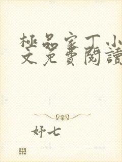 极品家丁小说全文免费阅读笔趣阁