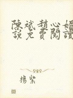 陈斌赵心媚的小说免费阅读全文最新