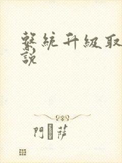 系统升级取液小说封面