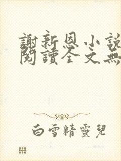 谢新恩小说免费阅读全文无弹窗封面