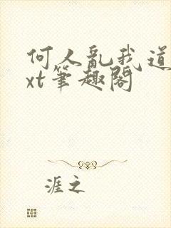 何人乱我道心txt笔趣阁封面