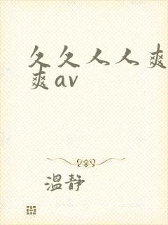 久久人人爽人人爽av