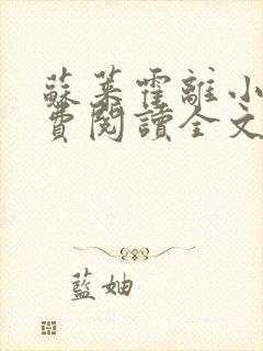 苏莱霍离小说免费阅读全文