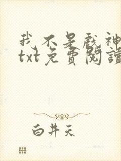 我不是戏神小说txt免费阅读