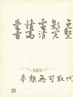 爱情电影免费观看高清完整版