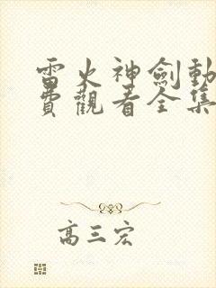 雷火神剑动漫免费观看全集高清