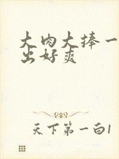 大肉大捧一进一出好爽