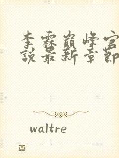 李霖巅峰官场小说最新章节更新