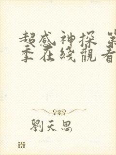 超感神探 第2季在线观看全集免费播放