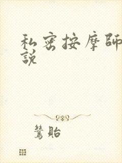私密按摩师 小说封面