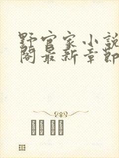 野官家小说笔趣阁最新章节