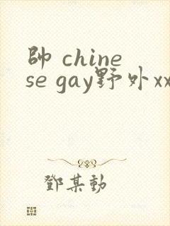 帅 chinese gay野外xx封面