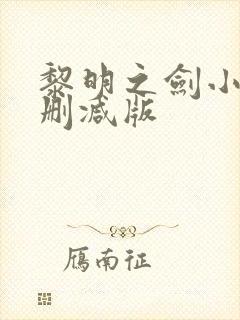 黎明之剑小说无删减版