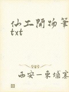 仙工开物笔趣阁txt