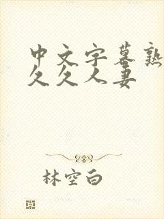 中文字幕熟妇久久久人妻