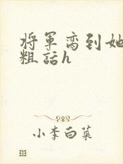 将军脔到她哭h粗话h