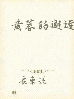 黄蓉的邂逅封面