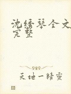 沈绣琴全文阅读完整