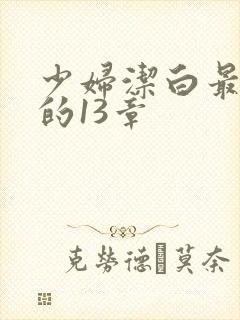 少妇洁白最刺激的13章