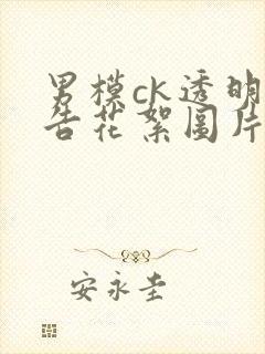 男模ck透明广告花絮图片封面