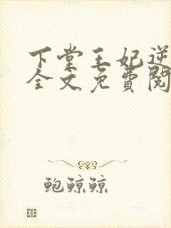 下堂王妃逆袭记全文免费阅读小说封面