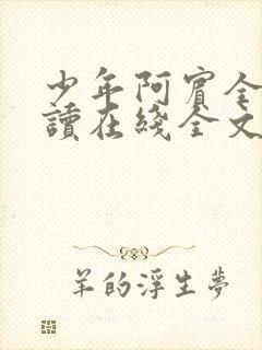 少年阿宾全文阅读在线全文阅读