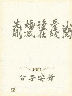 先婚后爱小说无删减在线阅读