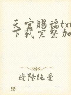 天官赐福txt下载完整加番外