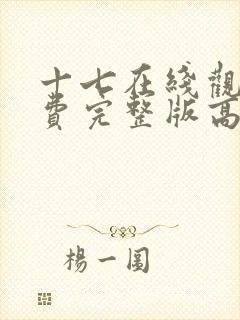 十七在线观看免费完整版高清电影