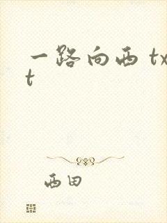 一路向西 txt