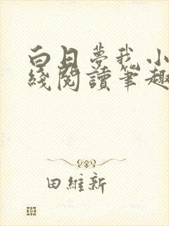 白日梦我小说在线阅读笔趣阁