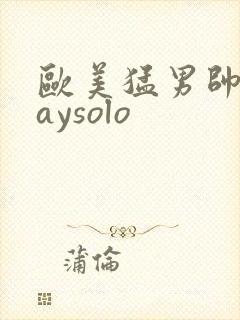 欧美猛男帅哥gaysolo
