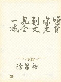 一见到你呀无删减全文免费阅读