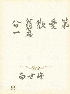 公翁欢爱第三十一篇封面