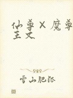 仙尊×魔尊双男主文