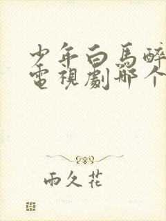 少年白马醉春风电视剧哪个平台播