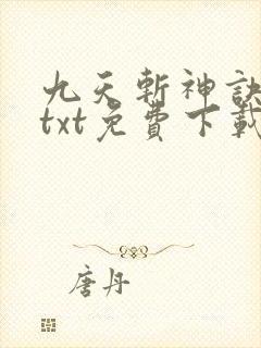 九天斩神诀林辰txt免费下载