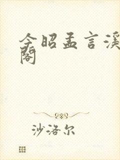 今昭孟言溪笔趣阁