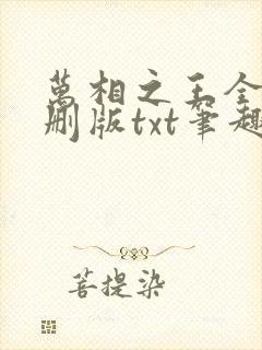 万相之王全本无删版txt笔趣阁封面