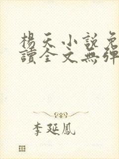 杨天小说免费阅读全文无弹窗