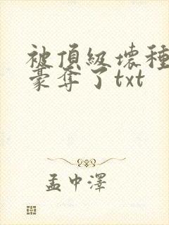 被顶级坏种强取豪夺了txt封面