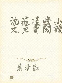 沈薇凌峰小说全文免费阅读最新章节封面