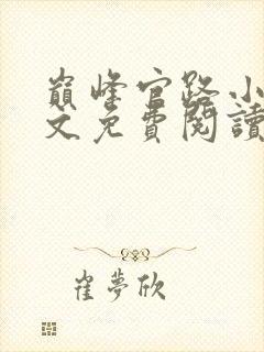 巅峰官路小说全文免费阅读无弹窗