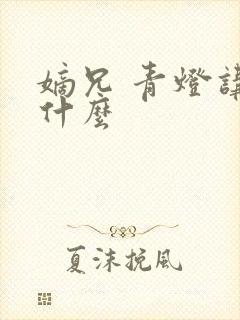 嫡兄 青灯讲的什么