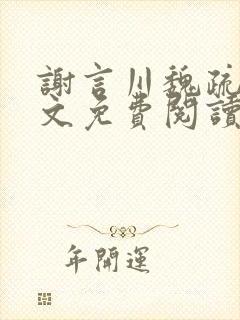 谢言川魏疏影全文免费阅读笔趣阁封面