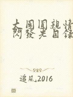 大团圆亲情会闪闪发光目录