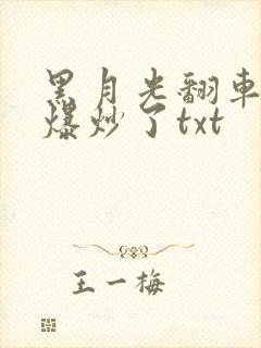 黑月光翻车后被爆炒了txt封面