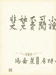 非她不可小说全文免费阅读无弹窗