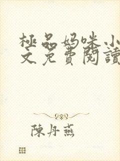 极品妈咪小说全文免费阅读